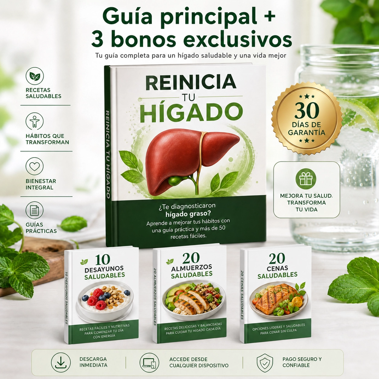 Reinicia Tu Hígado: El Método Natural para Recuperar Tu Bienestar + 3 Bonos Exclusivos